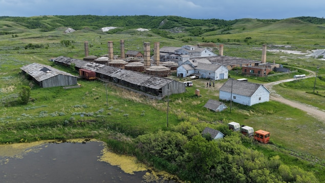 L'ancienne briqueterie de Claybank, en Saskatchewan, en juillet 2026.