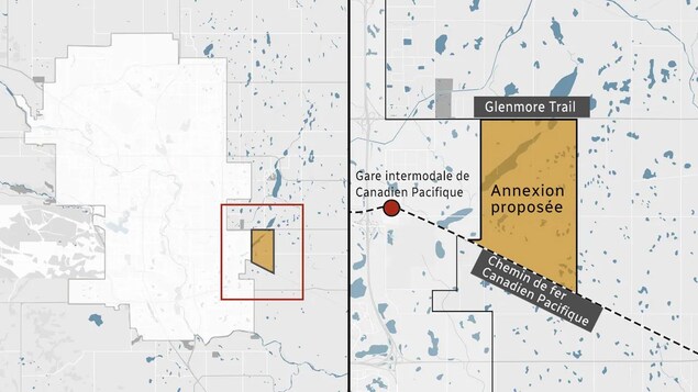 Calgary veut annexer une partie du comté de Rocky View