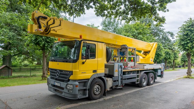 Un camion-flèche. Un camion-flèche.