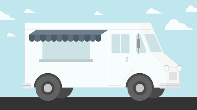Illustration de camion de cuisine de rue