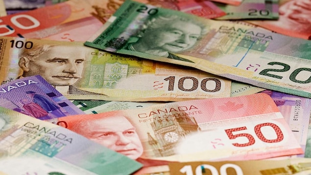 Canadian dollar bills.