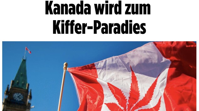 Le Canada « paradis des fumeux », titre le quotidien allemand « Bild », le mercredi 17 octobre 2018. Le Canada « paradis des fumeux », titre le quotidien allemand « Bild », le mercredi 17 octobre 2018.