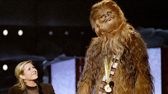 Carrie Fisher lors d'une remise de prix aux États-Unis Carrie Fisher lors d'une remise de prix aux États-Unis