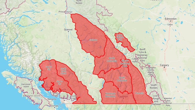 Avalanches : avertissement spécial en Colombie-Britannique et en Alberta