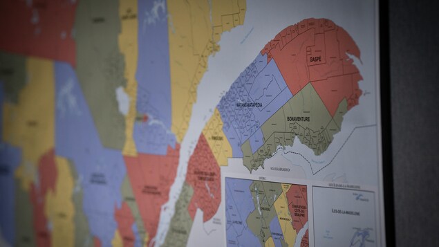La carte électorale du Québec.