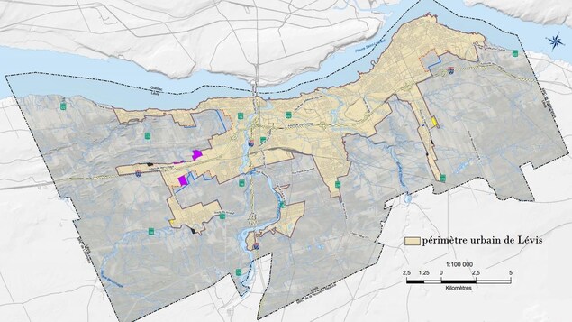 Carte du périmètre urbain de Lévis Carte du périmètre urbain de Lévis