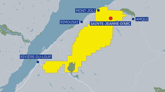 Ressources et Énergie Squatex possède plusieurs titres d'exploration gazière et pétrolière au Bas-Saint-Laurent comme le démontre cette carte. Ressources et Énergie Squatex possède plusieurs titres d'exploration gazière et pétrolière au Bas-Saint-Laurent comme le démontre cette carte.