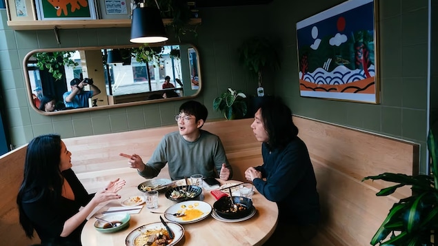 Jin and Park shared a meal with reporter Jennifer Yoon at Montreal restaurant 9 Tail Fox to discuss the complicated feelings over aspects of their Korean culture that they carry, no matter where they go. (Tim Chin)