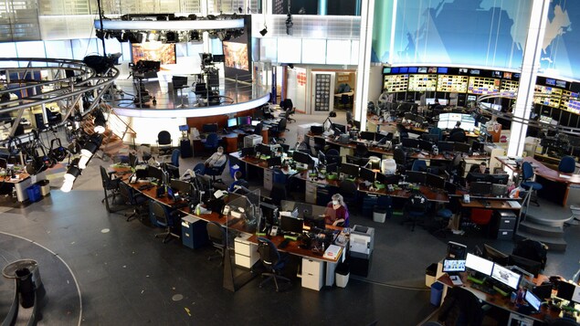 La salle des nouvelles de la MRC, au 1400 René-Lévesque Est.