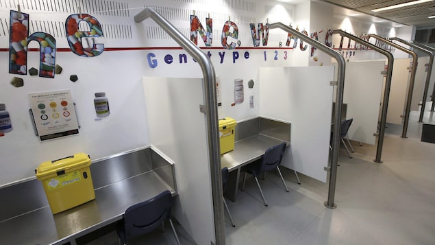 Des boxes d'injection vides dans un centre supervisé