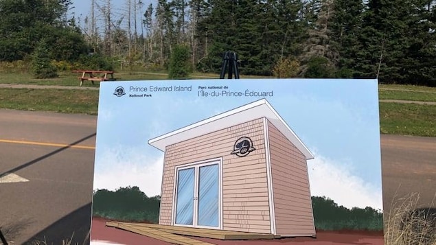 Un dessin de la version préliminaire d'un des logements.