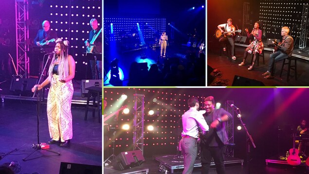 Collage de photos prises durant la soirée.
