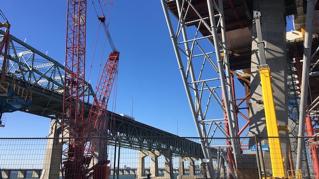 Le chantier du nouveau pont Champlain, le 20 octobre 2017