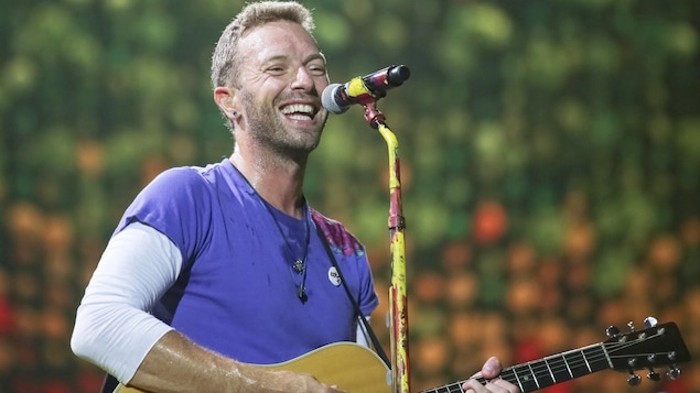 Chris Martin, de Coldplay, en concert au FedEx Field de Landover (Maryland), le 6 août 2017.