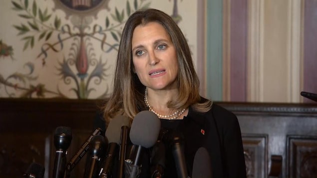 La ministre des Affaires étrangères, Chrystia Freeland. La ministre des Affaires étrangères, Chrystia Freeland.