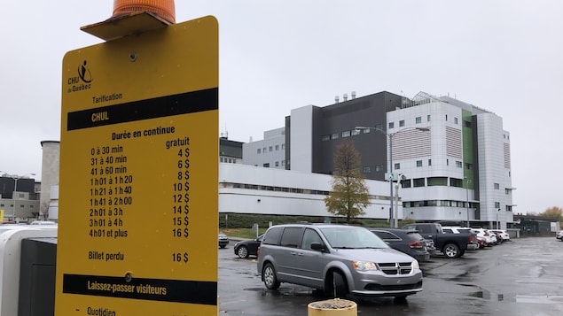 La tarification de l'hôpital du CHU de Québec.