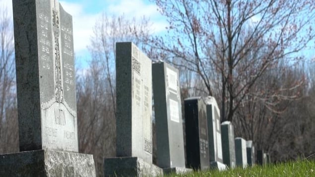 Des pierres tombales alignées