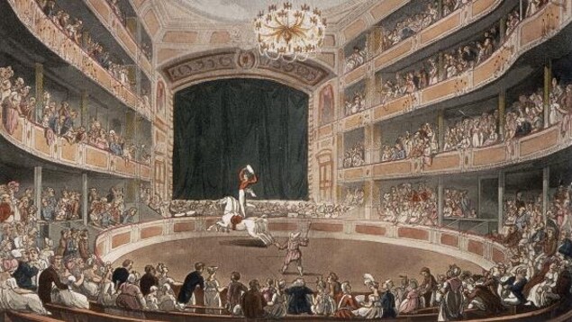 Astley's Royal Amphitheatre, Lambeth, London, before 1895. Philip Astley opened the Astley's Amphitheatre in 1777. The amphitheatre mixed circus with theatre, having a circus ring attached to a stage and featuring circus tricks which horses. The amphitheatre was renowned for its historical military and equestrian dramas until its destruction in 1895. (Photo by Museum of London/Heritage Images/Getty Images) Astley's Royal Amphitheatre, Lambeth, London, before 1895. Philip Astley opened the Astley's Amphitheatre in 1777. The amphitheatre mixed circus with theatre, having a circus ring attached to a stage and featuring circus tricks which horses. The amphitheatre was renowned for its historical military and equestrian dramas until its destruction in 1895. (Photo by Museum of London/Heritage Images/Getty Images)