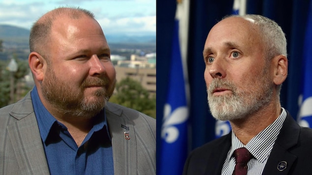 Diptyque montrant Claude Villeneuve, à gauche, et Vincent Marissal, à droite.