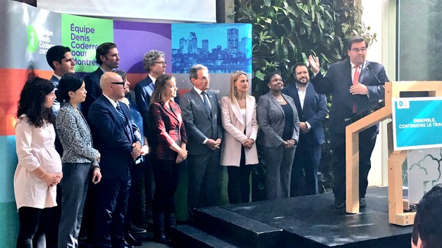 Le maire sortant de Montréal, Denis Coderre, lors du lancement de sa plateforme électorale, le lundi 2 octobre 2017.