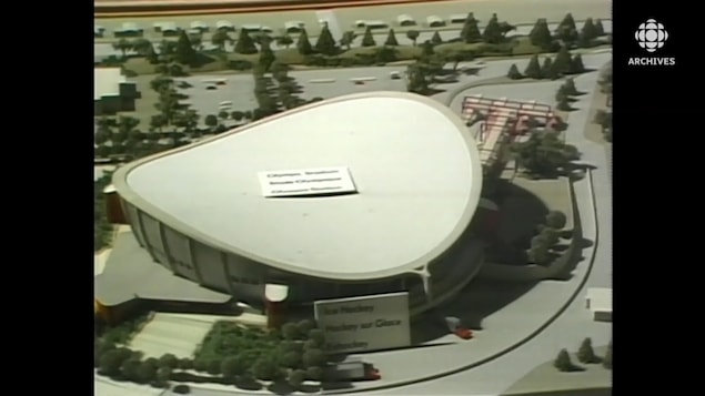 Maquette du futur complexe olympique de Calgary.