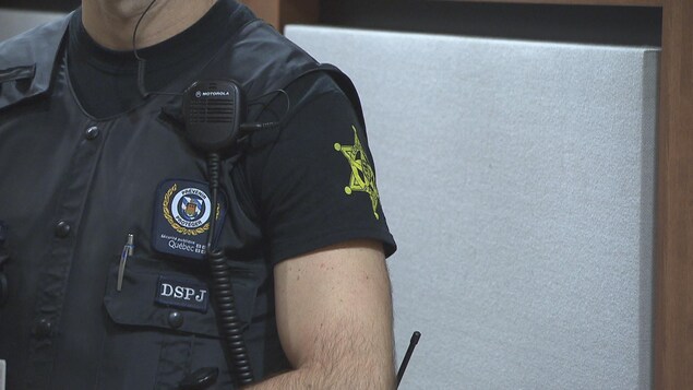Les constables spéciaux portent des pantalons de camouflage et des chandails arborant une étoile de shérif.