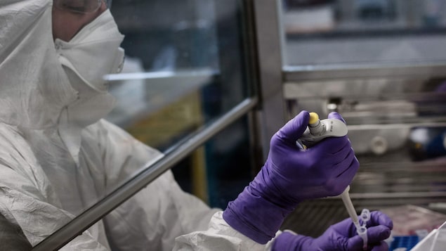 Un scientifique travaille dans un laboratoire.