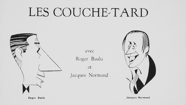 Caricature de Roger Baulu et Jacques Normand avec le titre de l'émission.