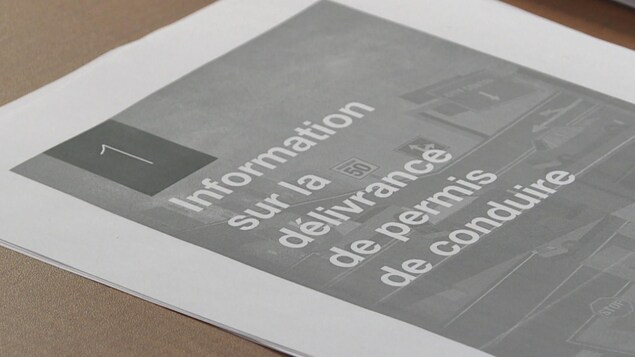 Une feuille imprimée sur laquelle il est écrit "Information sur la délivrance du permis de conduire". Une feuille imprimée sur laquelle il est écrit "Information sur la délivrance du permis de conduire".