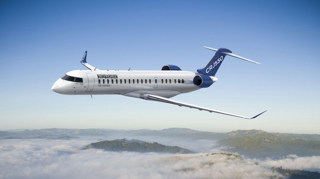 Le nouvel avion CRJ550 de Bombardier.