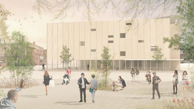 Croquis de la future Place des Arts du Grand Sudbury.