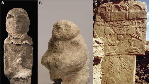 Quelques-uns des objets trouvés sur le site de Göbekli Tepe. Quelques-uns des objets trouvés sur le site de Göbekli Tepe.