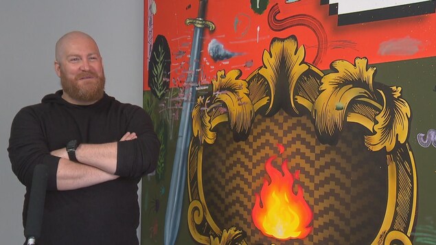 Le peintre Dan Brault.