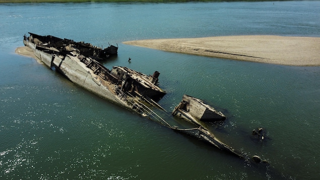 Une vingtaine de navires de guerre nazis exposés par la sécheresse dans le Danube