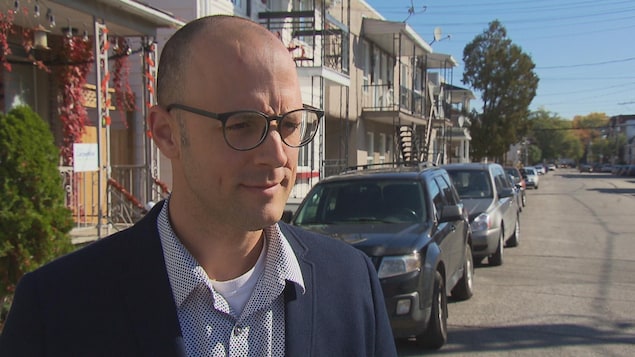 Visage de Dany Carpentier dans une rue de Trois-Rivières Visage de Dany Carpentier dans une rue de Trois-Rivières
