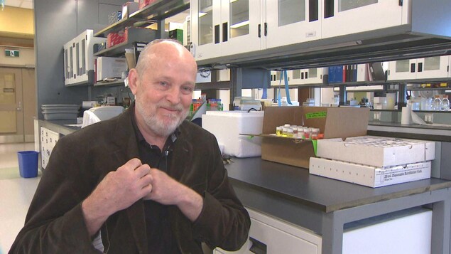 Daryl Pullman dans un laboratoire. Daryl Pullman dans un laboratoire.