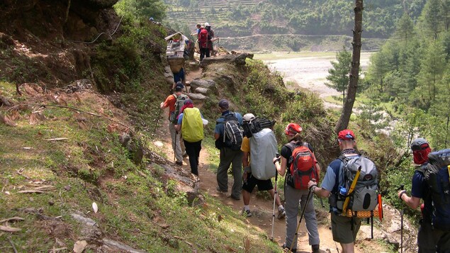 Groupe de participants durant l'ascension du mont Mera.