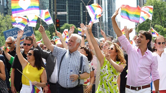 De gauche à droite, Valérie Plante, Philippe Couillard, Sophie Grégoire-Trudeau et Justin Trudeau. De gauche à droite, Valérie Plante, Philippe Couillard, Sophie Grégoire-Trudeau et Justin Trudeau.