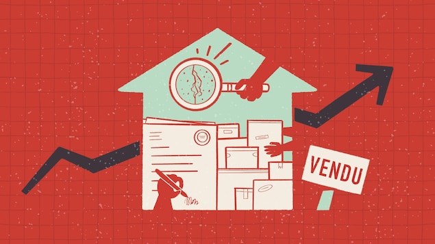 Dessin d'une maison vendue.