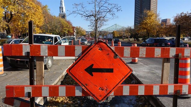 Déviation dans les rues de Montréal