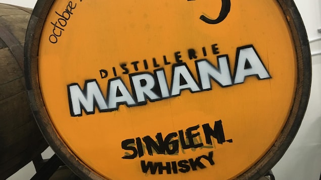 Un baril contenant du whisky de malt, produit en octobre 2017.