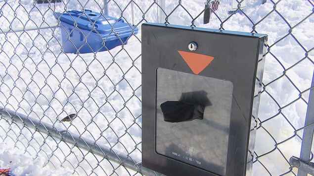 Des distributeurs de sacs sont installés dans les parcs de Shawinigan. Des distributeurs de sacs sont installés dans les parcs de Shawinigan.