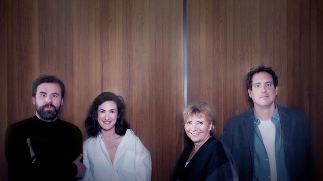 Bruno Marcil, Karine Gonthier-Hyndman, Danièle Lorain et Benoit Mauffette prennent la pose pour la promotion de la série « Les invisibles ». Bruno Marcil, Karine Gonthier-Hyndman, Danièle Lorain et Benoit Mauffette prennent la pose pour la promotion de la série « Les invisibles ».