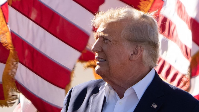 Donald Trump vu de profil.