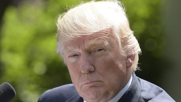 Le président américain Donald Trump durant une conférence de presse en compagnie du président de la Roumanie, Klaus Werner Iohannis, dans le jardin de la Maison-Blanche, le 9 juin 2017 Le président américain Donald Trump durant une conférence de presse en compagnie du président de la Roumanie, Klaus Werner Iohannis, dans le jardin de la Maison-Blanche, le 9 juin 2017