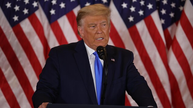 Donald Trump prononce un discours.