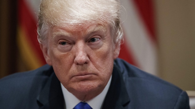 Donald Trump lors de sa rencontre avec les sénateurs à la Maison-Blanche.