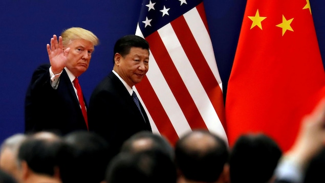 美国总统特朗普和中国国家主席习近平在北京会晤。