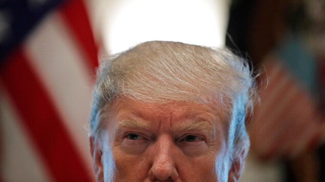 Le président des États-Unis, Donald Trump, participe à une rencontre à la Maison-Blanche.