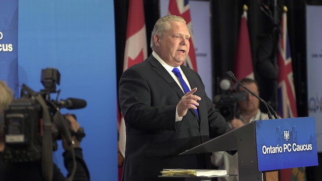 Le chef du Parti progressiste-conservateur de l'Ontario, Doug Ford le 28 mars 2018 Le chef du Parti progressiste-conservateur de l'Ontario, Doug Ford le 28 mars 2018
